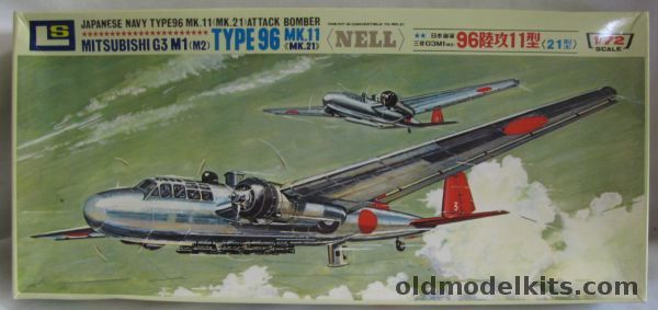 LS 1/72 Mitsubishi Nell G3 M1/M2 Type 96 Mk11 or 21 - Kisarzau / Kanoya / Mihoro Air Corps, 155-350 plastic model kit